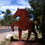 horse along Rio Grande Blvd